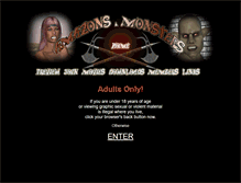 Tablet Screenshot of amazons-vs-monsters.com